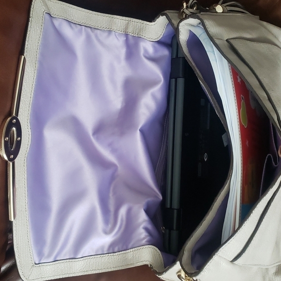 HP. Coach 28219 Madison Pinnacle Large Textured Leather Satchel - Picture 7 of 16